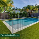 Ohuhu Begrenzingshek, mobiele omheining, 30 m lang, 1 m hoog, met 25 palen, fijnmazig hondenhek, afsluithek, insteekhek, klein dierennet, tuinhek, ideaal voor tuin, huis, binnenplaats, zwart