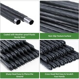 Ohuhu Begrenzingshek, mobiele omheining, 30 m lang, 1 m hoog, met 25 palen, fijnmazig hondenhek, afsluithek, insteekhek, klein dierennet, tuinhek, ideaal voor tuin, huis, binnenplaats, zwart