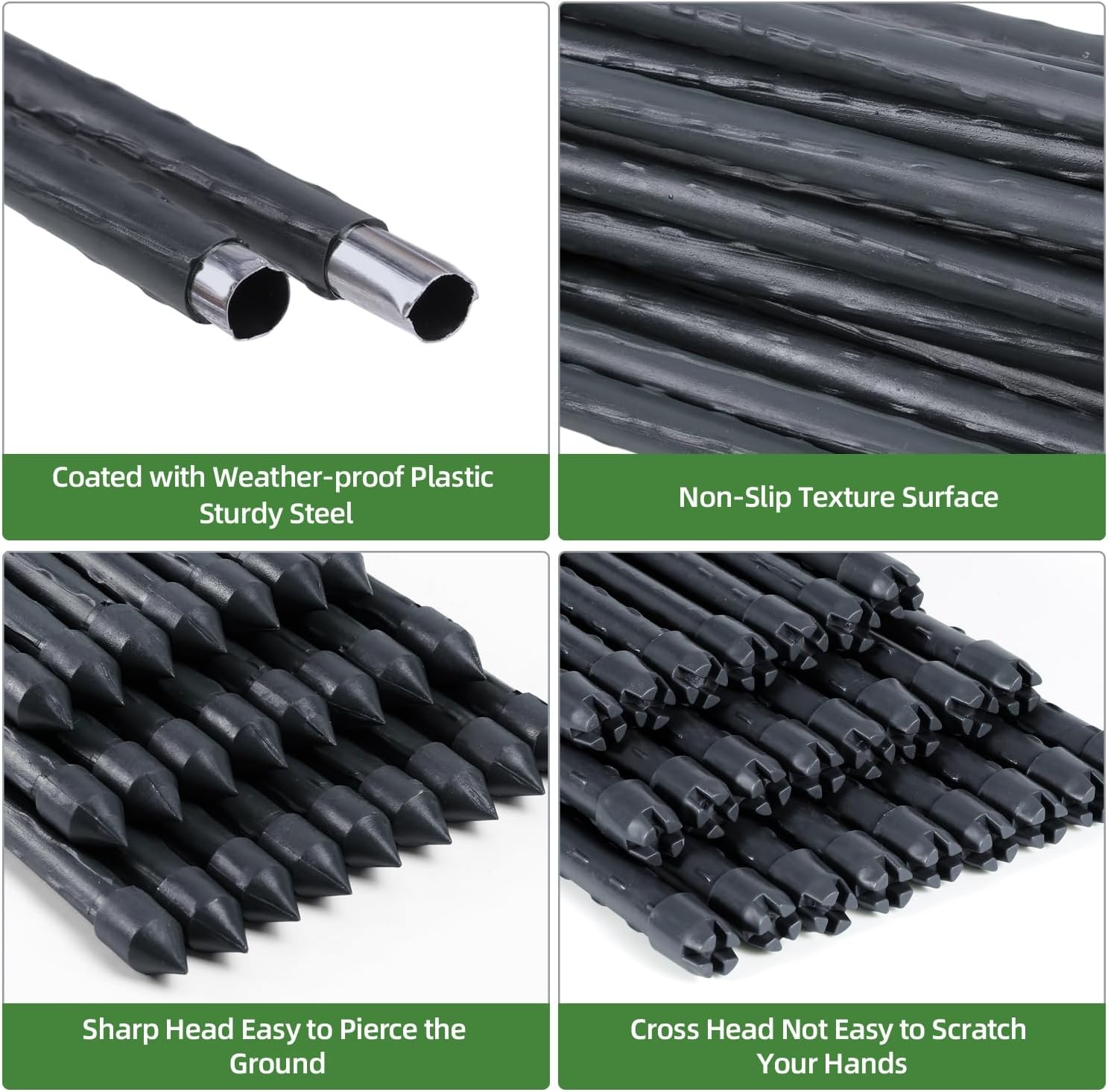 Ohuhu Begrenzingshek, mobiele omheining, 30 m lang, 1 m hoog, met 25 palen, fijnmazig hondenhek, afsluithek, insteekhek, klein dierennet, tuinhek, ideaal voor tuin, huis, binnenplaats, zwart