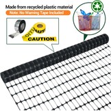 Ohuhu Begrenzingshek, mobiele omheining, 30 m lang, 1 m hoog, met 25 palen, fijnmazig hondenhek, afsluithek, insteekhek, klein dierennet, tuinhek, ideaal voor tuin, huis, binnenplaats, zwart