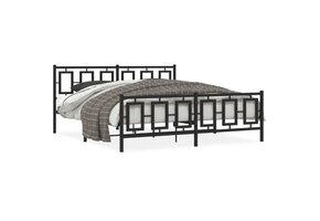vidaXL Metaal Bedframe Zwart - 183x213 cm | 65% Korting!