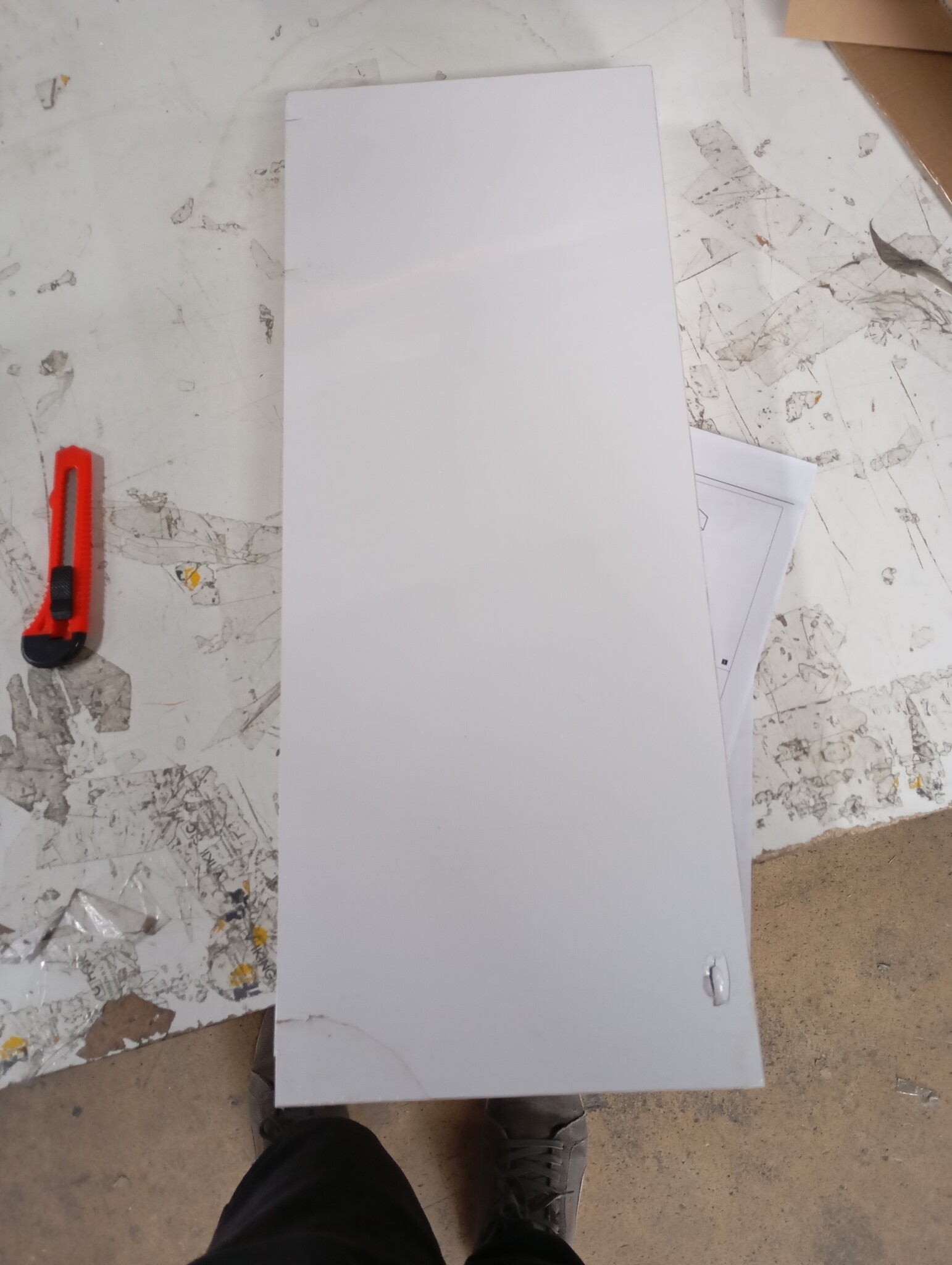 2 zwevende wandschappen - 60cm wit MDF met 72% korting