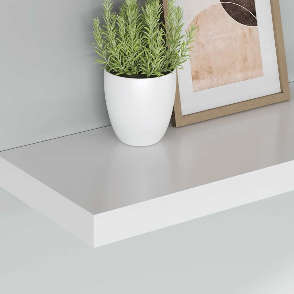 2 zwevende wandschappen - 60cm wit MDF met 72% korting