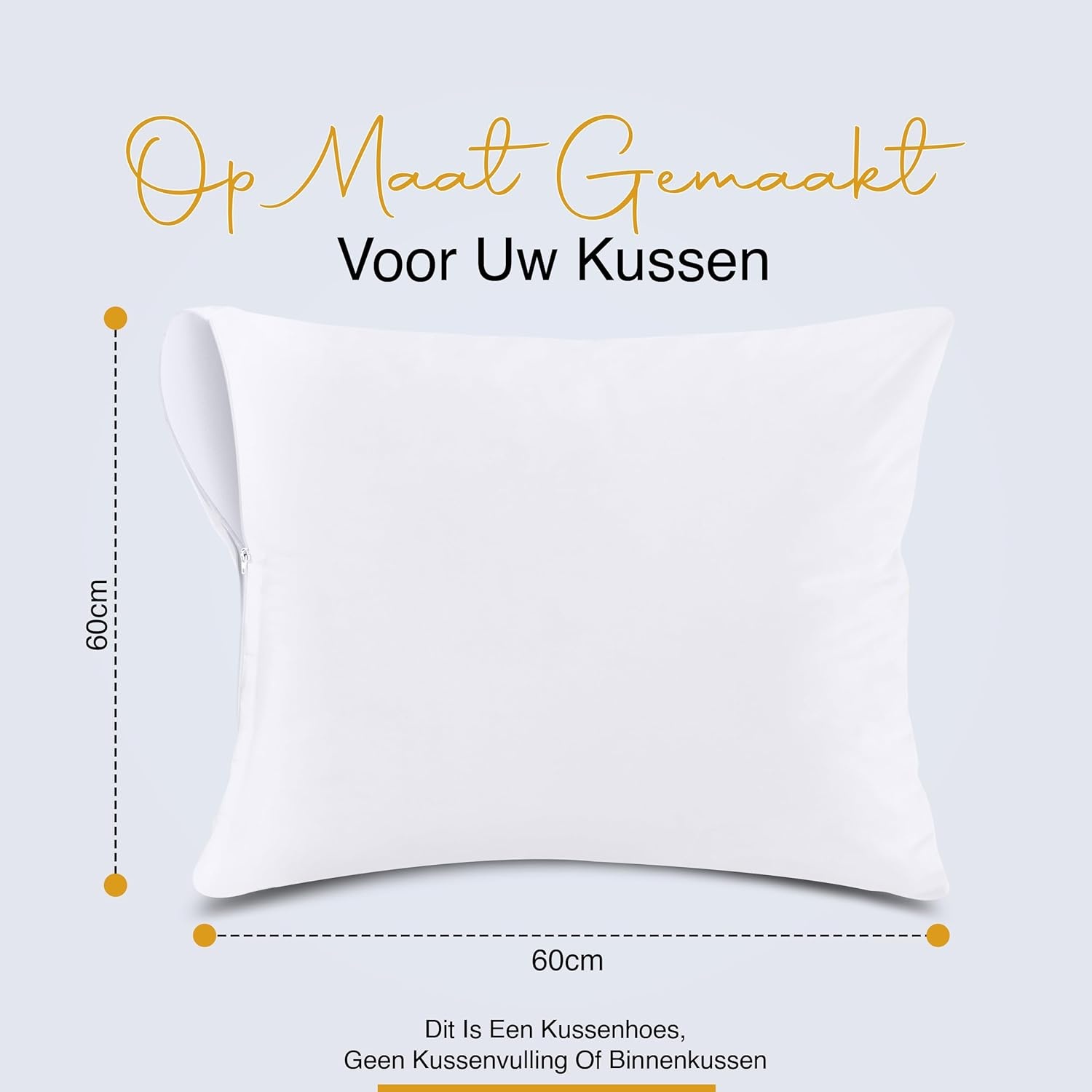 Set van 2 Waterdichte Kussenbeschermers 60x60 cm - 50% Korting