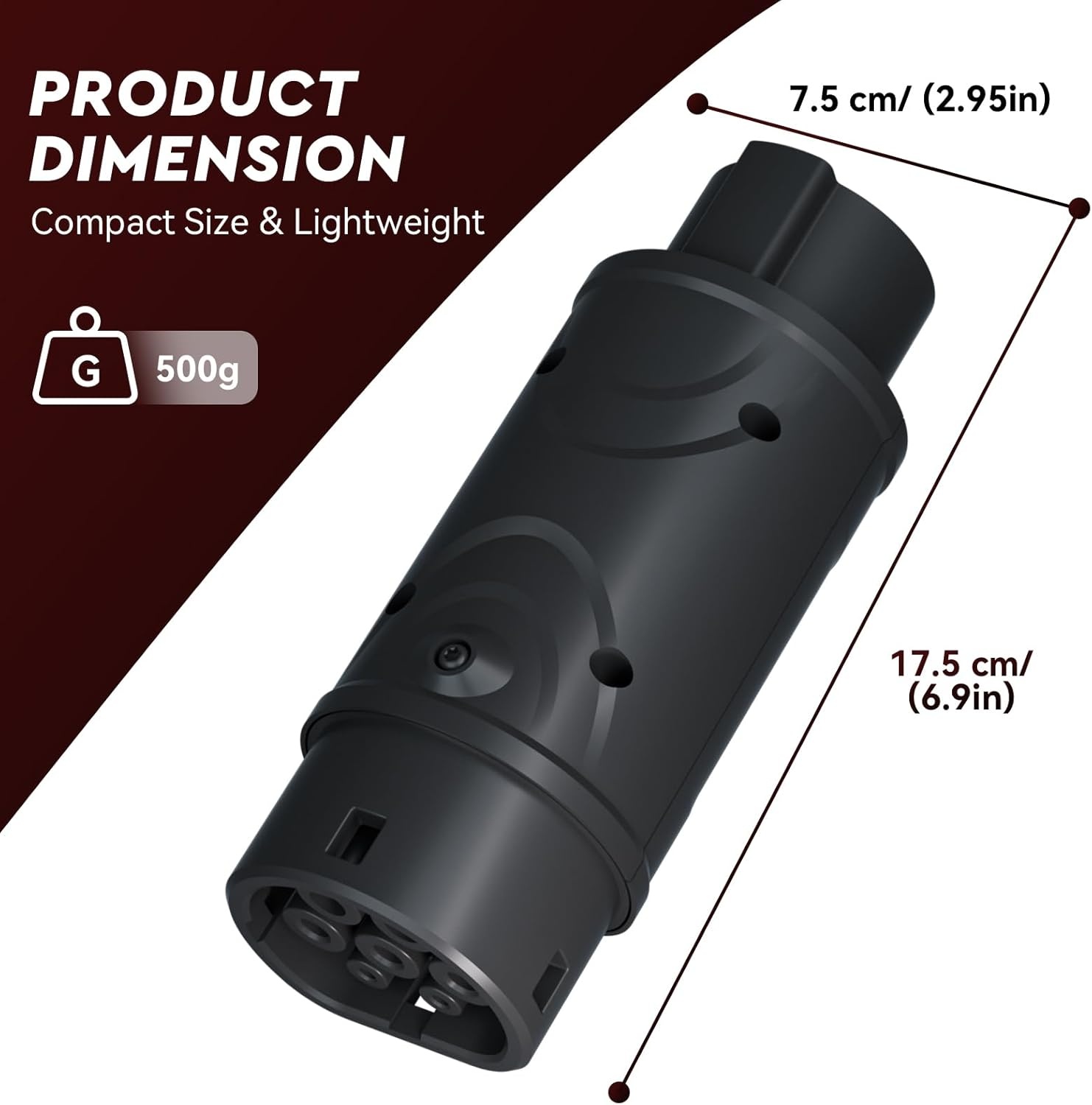 Oplaadadapter voor elektrische auto Type 1 naar Type 2 - 16A tot 32A