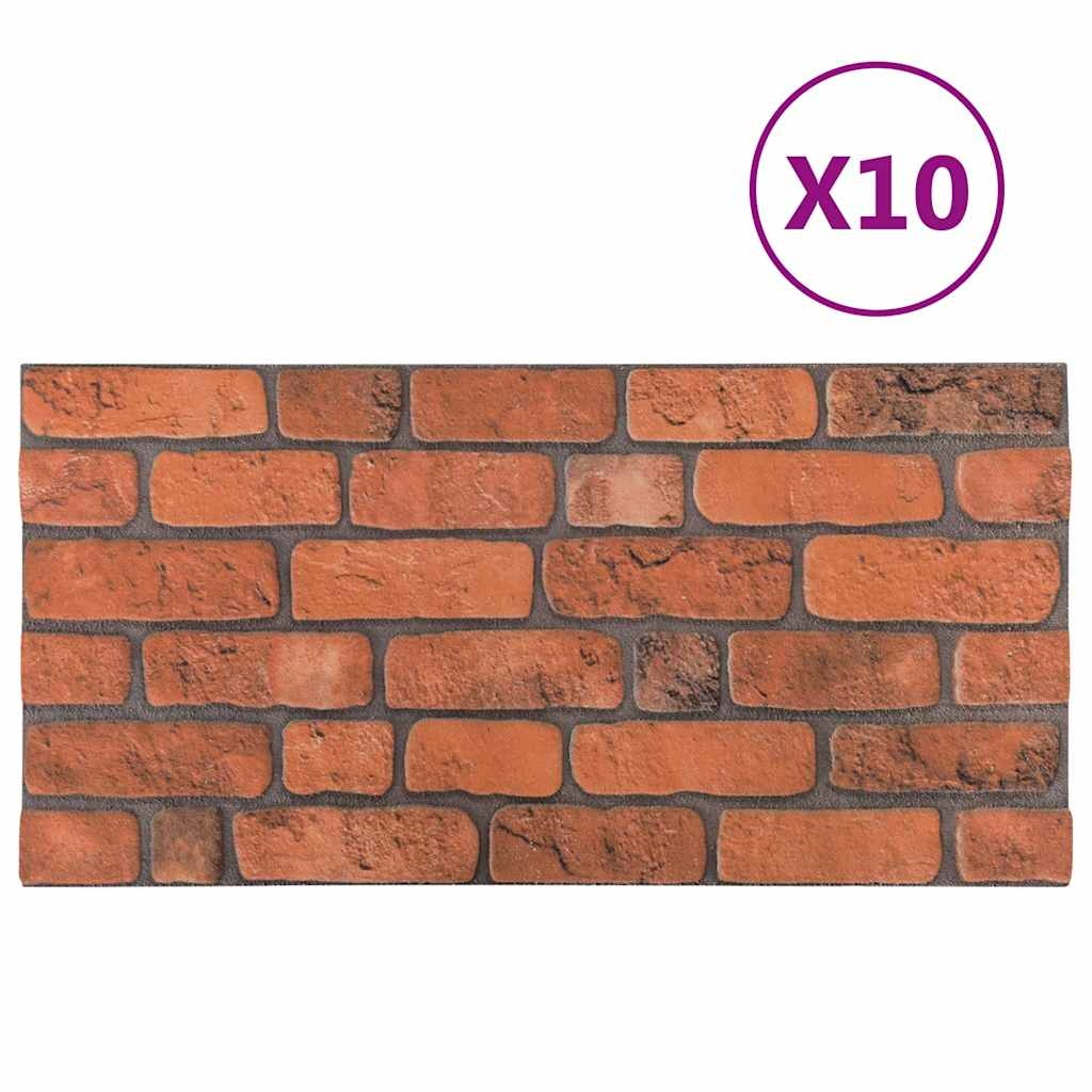 vidaXL 3D Wandpanelen Baksteen Terracotta (10 st.) - 61% Korting