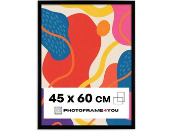 Zwarte Fotolijst 45x60 cm - Onbreekbaar Acrylglas | 67% Korting