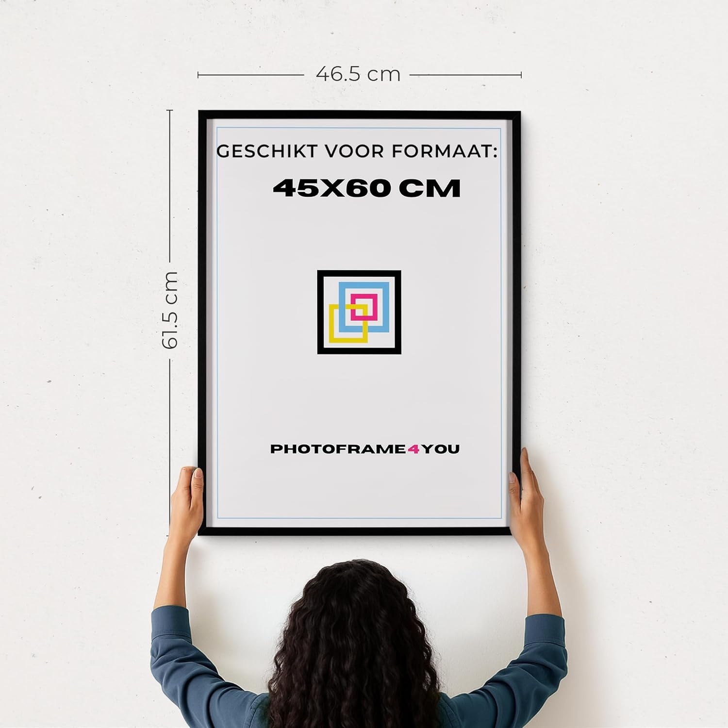 Zwarte Fotolijst 45x60 cm - Onbreekbaar Acrylglas | 67% Korting