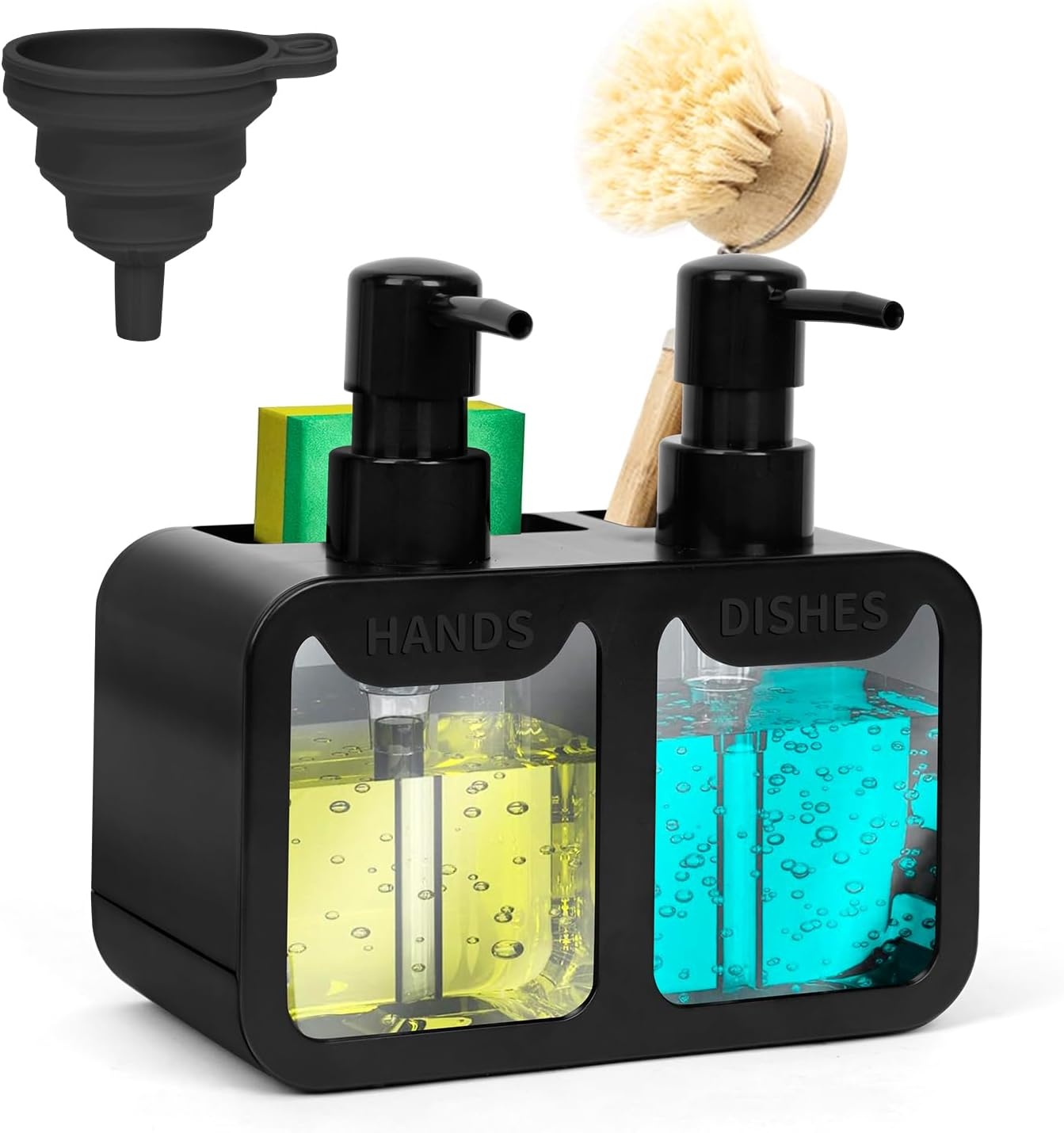Keuken Zeepdispenser Set Zwart (33% Korting)