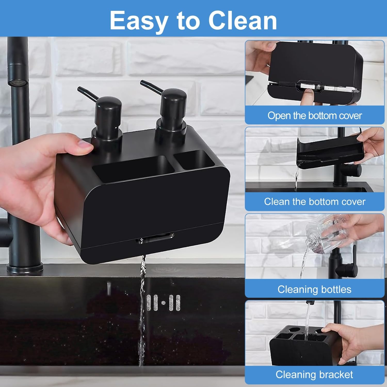 Afwasmiddeldispenser Keuken Spoelbak Organizer met 55% Korting