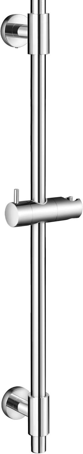 Douchstang RVS 100 cm, gepolijst, met verstelbare houder, voor boorvrije of schroefmontage