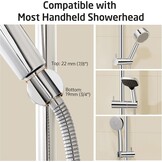 Douchstang RVS 100 cm, gepolijst, met verstelbare houder, voor boorvrije of schroefmontage