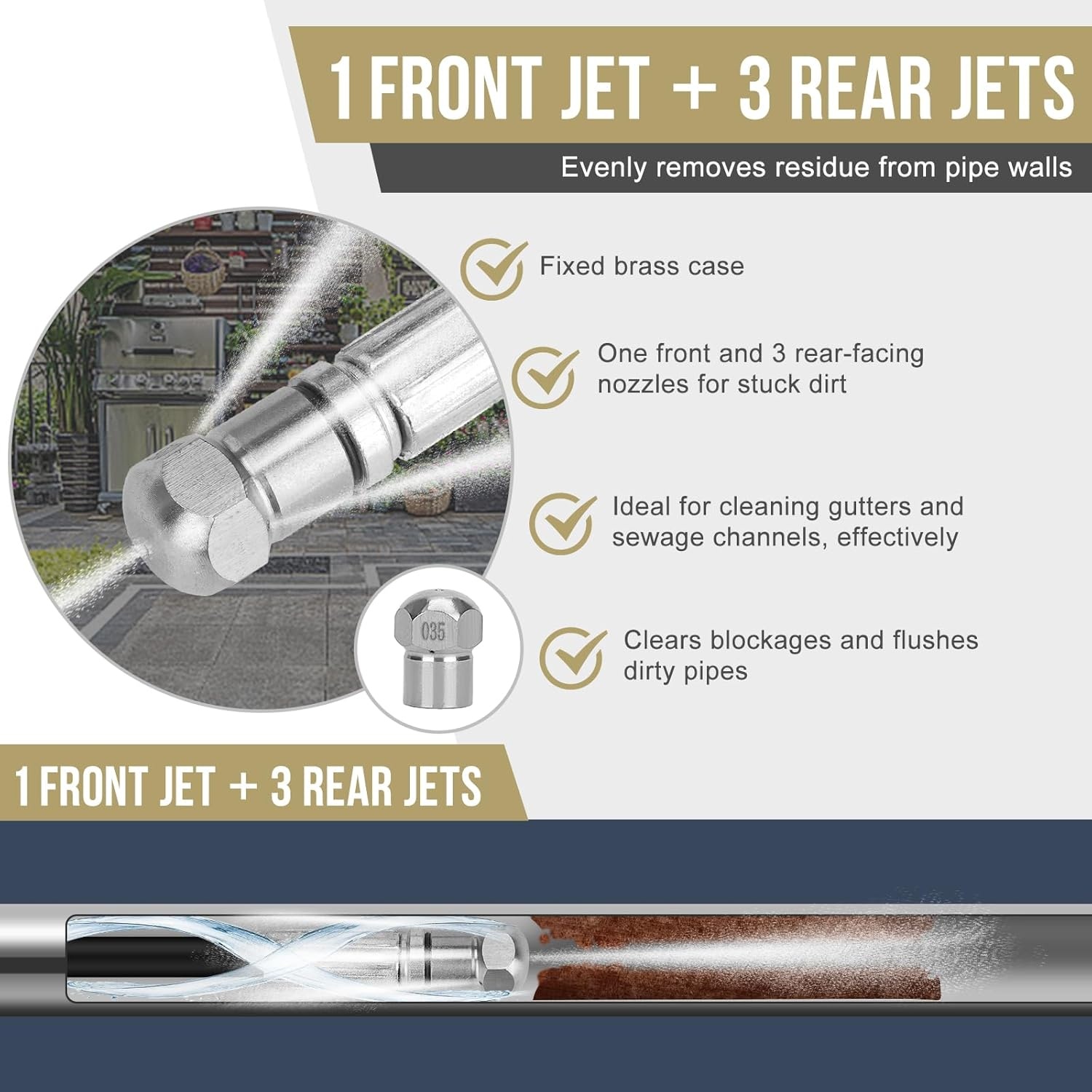 Afvoerreinigingsslang 30m (36% korting) - Karcher K1-K7