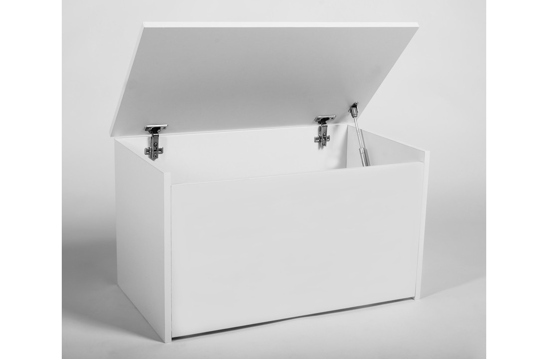 Speelgoedkist Wit Hout met Gasveer - 74% Korting!