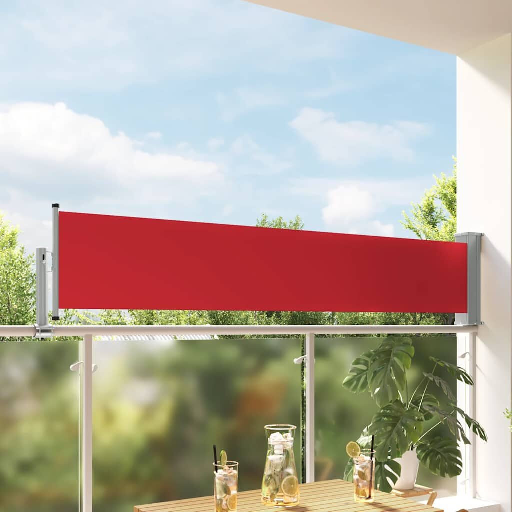 vidaXL Uittrekbaar Tuinscherm 60x300 cm Rood - 60% Korting!