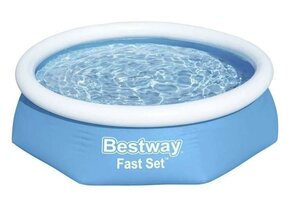 Opblaasbaar Zwembad Rond Blauw (244x61cm) 54% Korting
