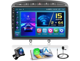 Autoradio Android 13 voor Peugeot 308/408 (2007-2015) - 41% Korting!
