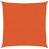 vidaXL Zonnezeil 3,6x3,6m HDPE Oranje - 63% Korting