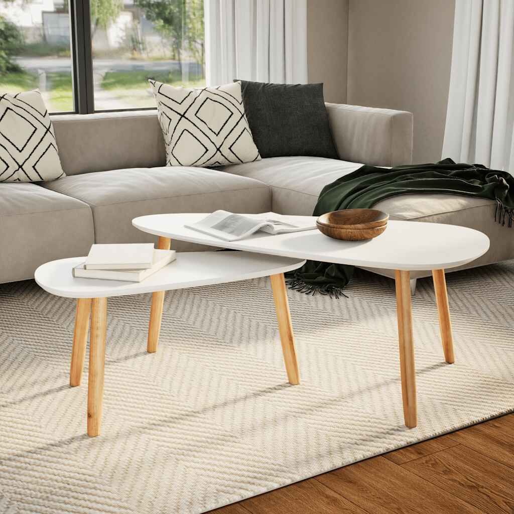 vidaXL Salontafel Set Grenenhout - Slechts 1 Kleine Tafel - 75% Korting