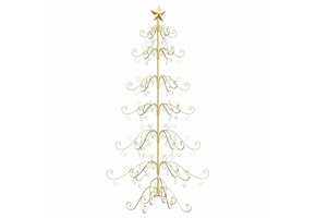 Metalen Kerstboom met Standaard - Goud, 180 cm - 52% Korting!