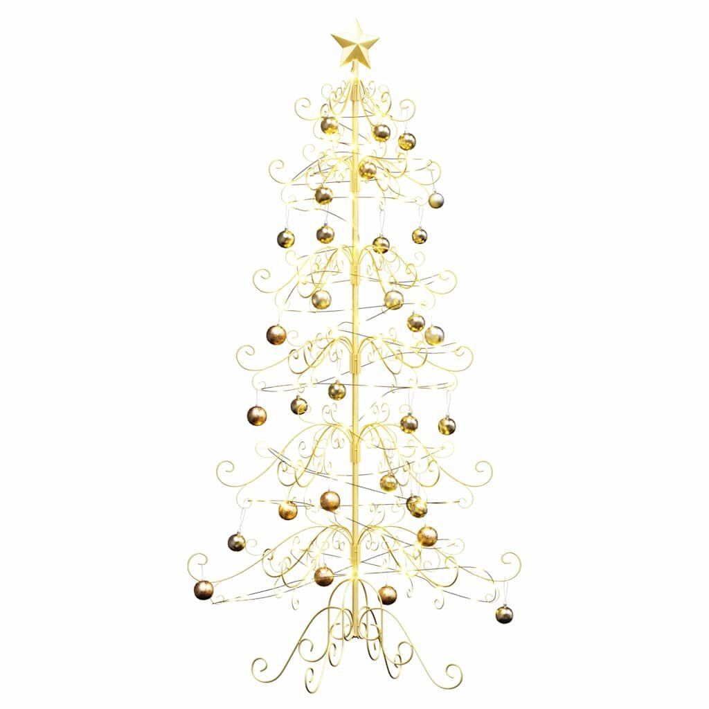 Metalen Kerstboom met Standaard Goud 180 cm - 56% Korting!
