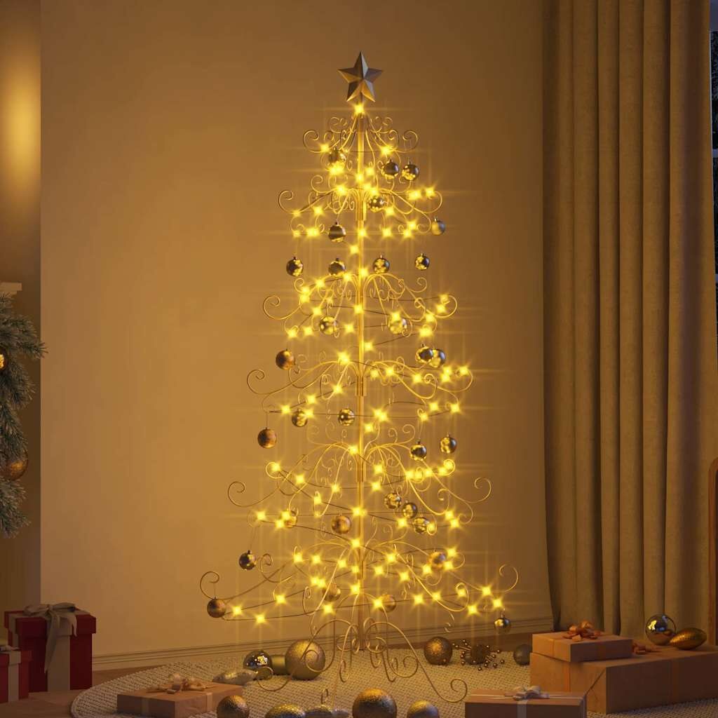 Metalen Kerstboom met Standaard Goud 180 cm - 56% Korting!