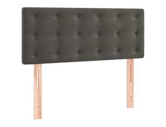 VidaXL Hoofdbord Fluweel Donkergrijs 90x5x78/88 cm - 69% Korting