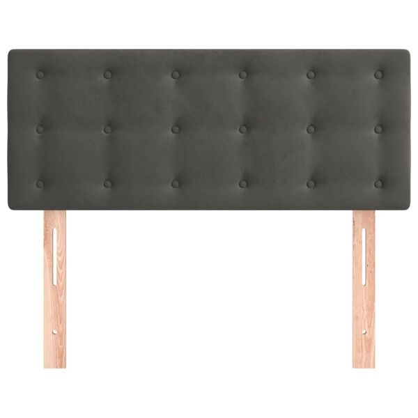 VidaXL Hoofdbord Fluweel Donkergrijs 90x5x78/88 cm - 69% Korting