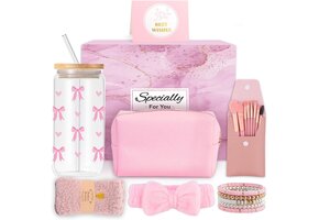 Meisjes Cadeauset 9-15 Jaar: Glazen Beker & Make-up Set - 54% Korting