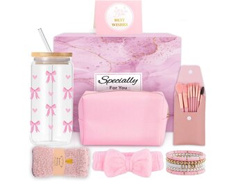 Meisjes Cadeauset 9-15 Jaar: Glazen Beker & Make-up Set - 54% Korting