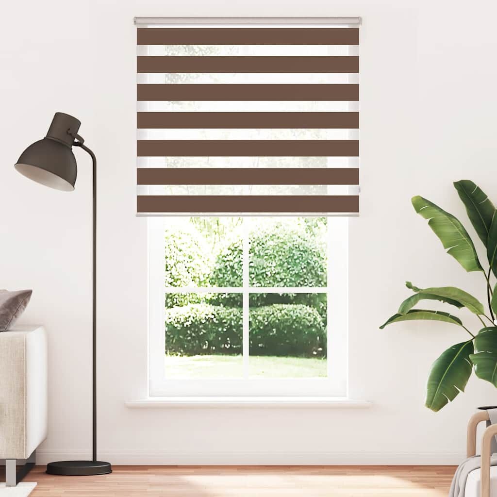 vidaXL Zebra Rolgordijn Bruin - 58% Korting!