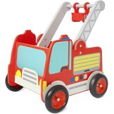 Houten Loopwagen Brandweerauto Rood 70% Korting!