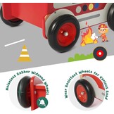 Houten Loopwagen Brandweerauto Rood 70% Korting!