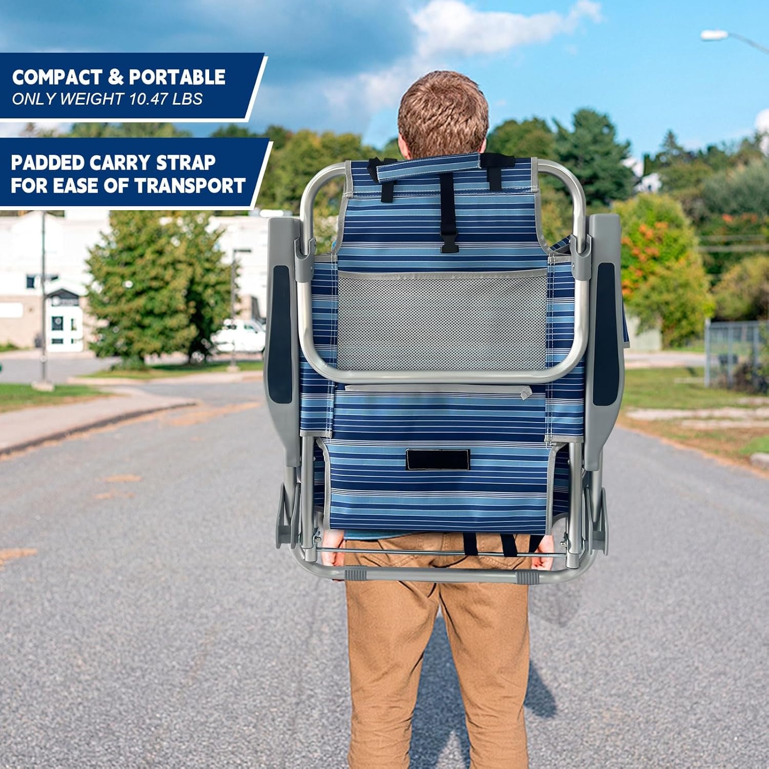 2x Strandstoel met Rugzak & Koeltas - 58% Korting!