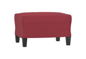 Voetenbank Kunstleer Wijnrood - 60x50x41 cm | 75% Korting