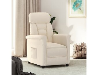 Verstelbare Fauteuil, Beige Microvezel (61% Korting)