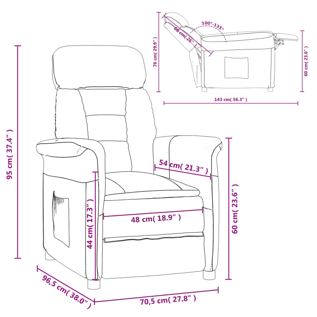 Verstelbare Fauteuil, Beige Microvezel (61% Korting)