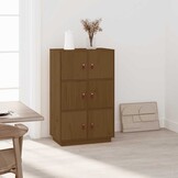 Hoge kast Grenenhout Honingbruin - 75% Korting