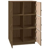 Hoge kast Grenenhout Honingbruin - 75% Korting