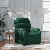 VidaXL Verstelbare Fauteuil, Fluweel Donkergroen - 61% Korting!