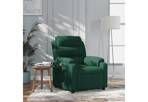 VidaXL Verstelbare Fauteuil, Fluweel Donkergroen - 61% Korting!