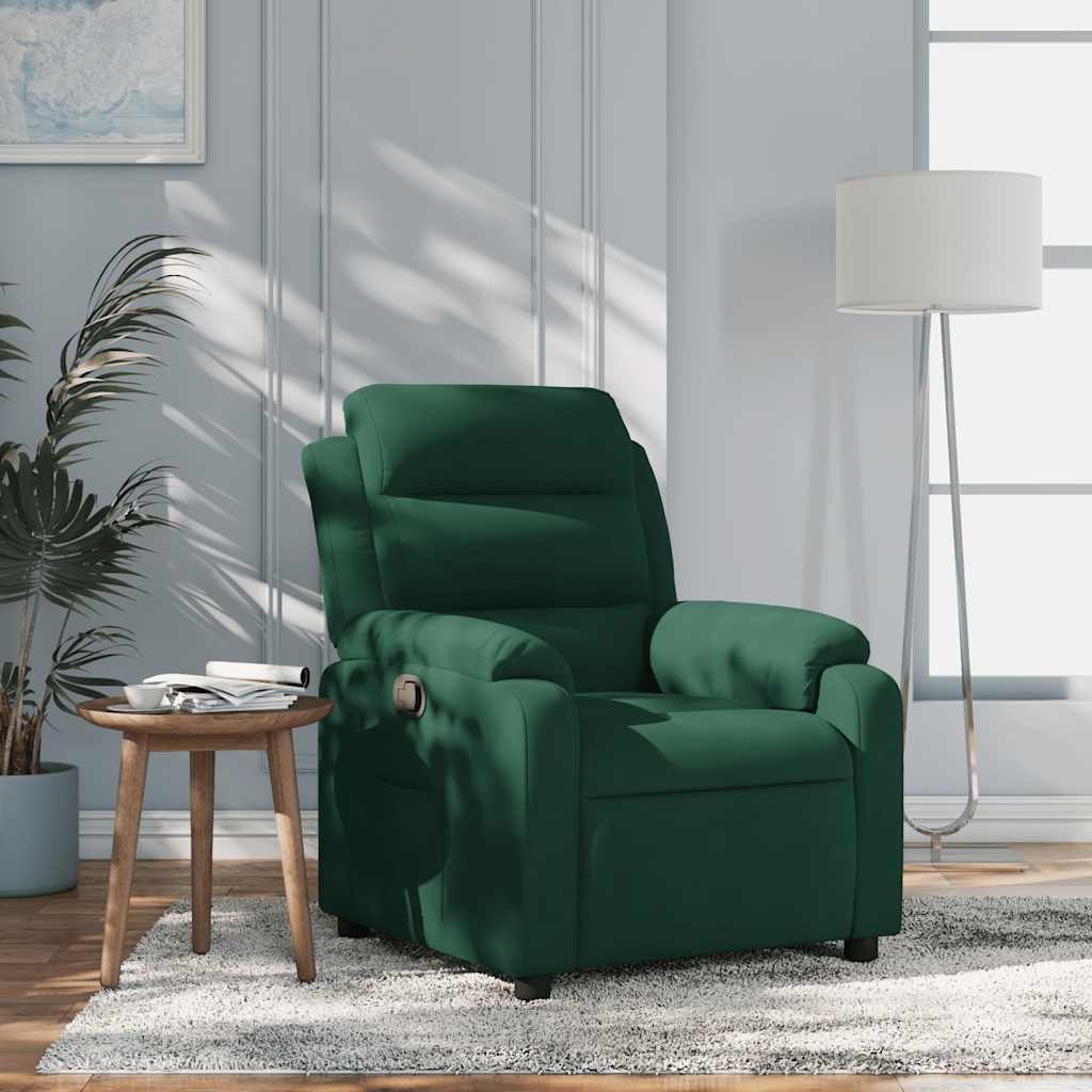 VidaXL Verstelbare Fauteuil, Fluweel Donkergroen - 61% Korting!