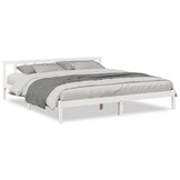 vidaXL Houten Bedframe Wit 200x220cm - Extra Lang met 72% Korting!