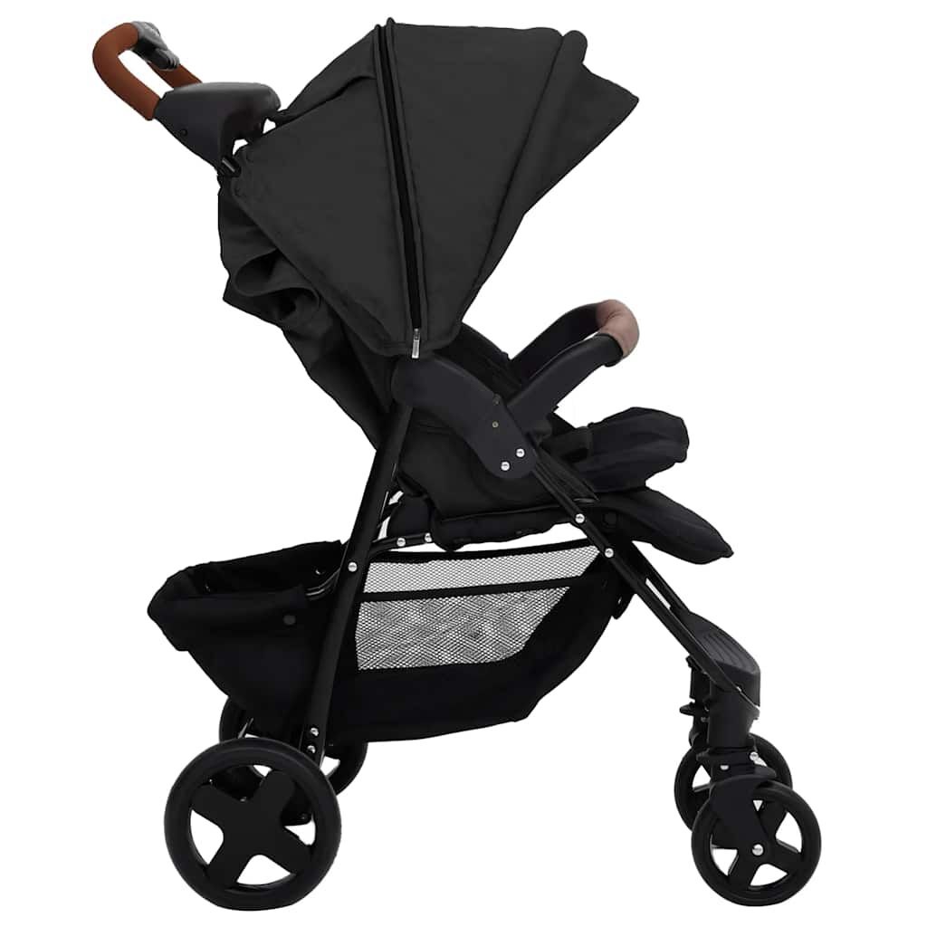vidaXL Kinderwagen 2-in-1 Antraciet - 52% Korting