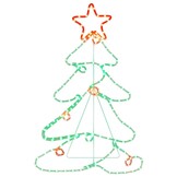 vidaXL Kerstboom met 144 LED's - 88x56 cm - 60% Korting