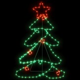 vidaXL Kerstboom met 144 LED's - 88x56 cm - 60% Korting