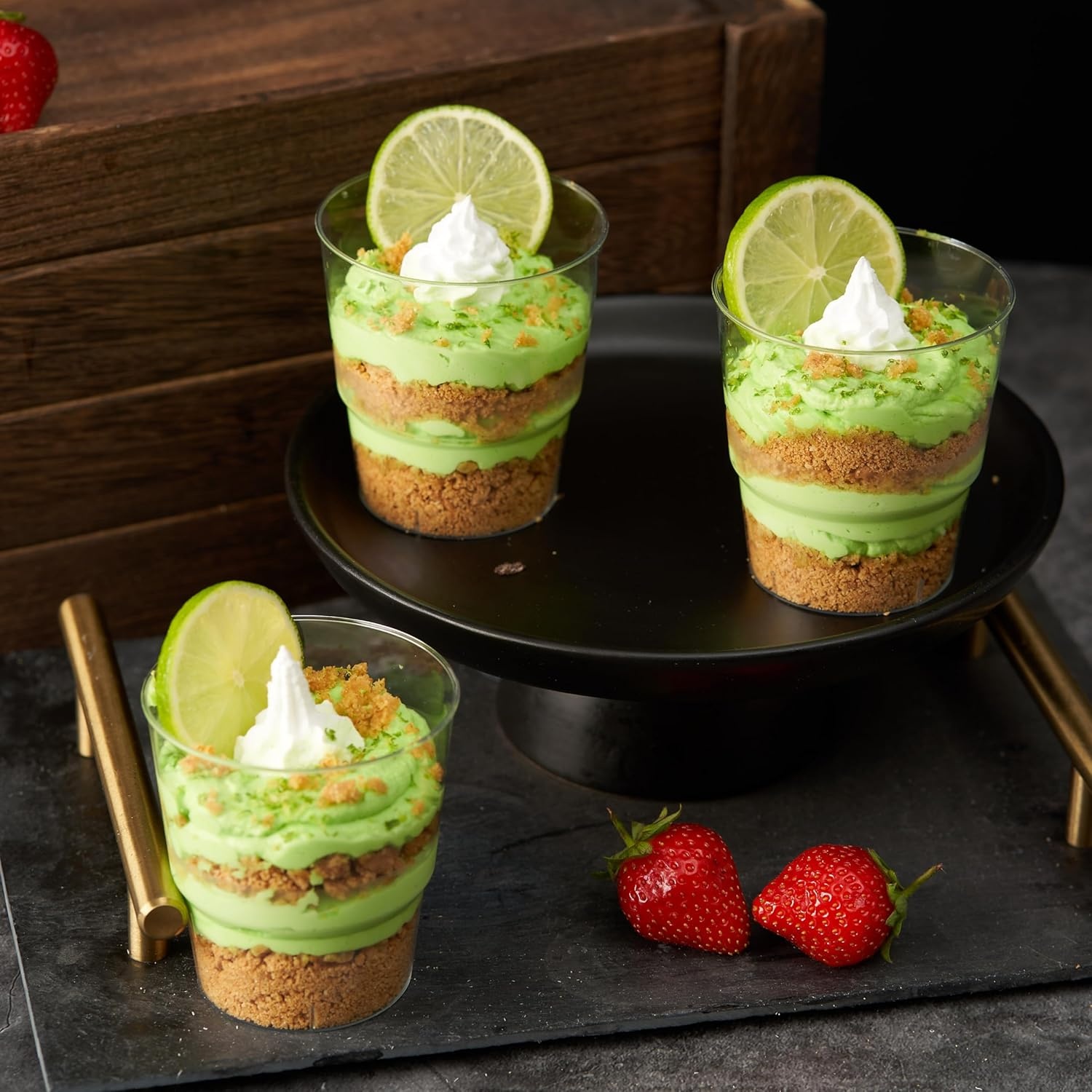 48x Dessertbekers 240ml Transparant - 50% Korting!