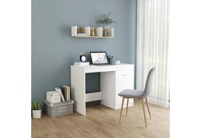 vidaXL Bureau Wit (100x50x76 cm) met Kast - 42% Korting!