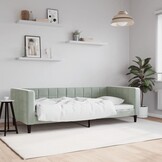 vidaXL Slaapbank Fluweel Lichtgrijs 90x200 cm | -48% Korting