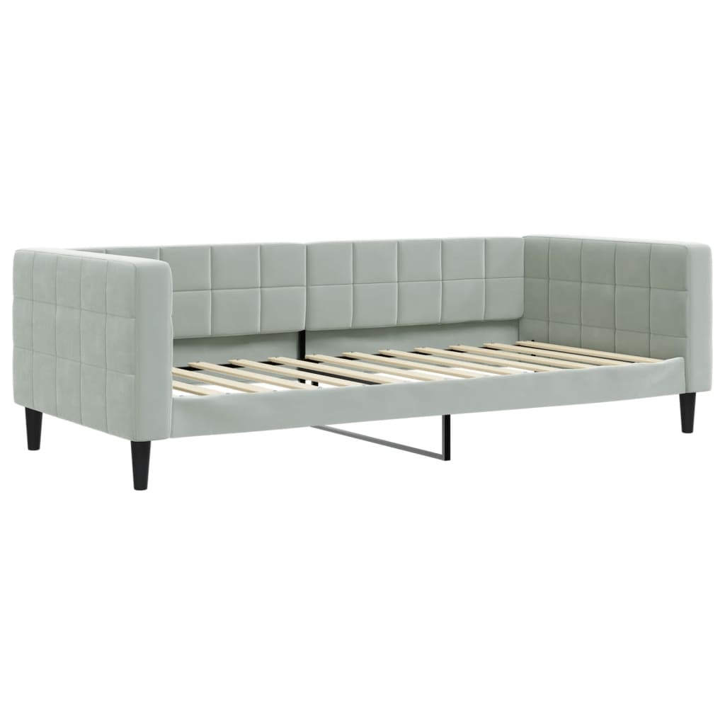 vidaXL Slaapbank Fluweel Lichtgrijs 90x200 cm | -48% Korting